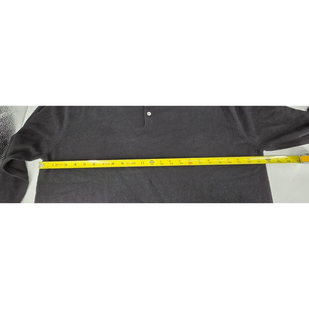 NWT Collars and Co Bellagio Three Button Long Sleeve Merino Polo Black 2XL - Picture 5 of 7
